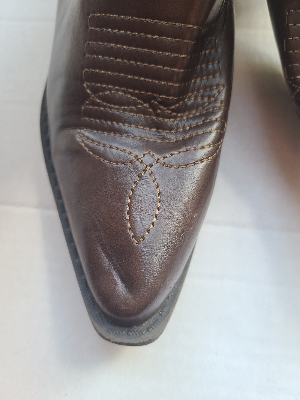 Target Women's Dark Brown Western Heeled Boots - Picture 4 of 8